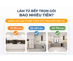 Giá Làm Tủ Bếp Trọn Gói 2026 – Báo Giá Chi Tiết Theo Kích Thước & Vật Liệu