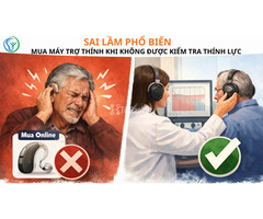 SAI LẦM PHỔ BIẾN: MUA MÁY TRỢ THÍNH KHI CHƯA KIỂM TRA THÍNH LỰC – HẬU QUẢ CÓ THỂ LÀM TAI YẾU HƠN.