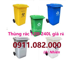 Nơi cung cấp thùng rác giá rẻ- thùng rác 120l 240l giải pháp bảo vệ môi trường- lh 0911082000