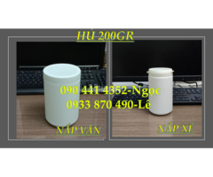 HỦ NHỰA 1 KÝ ĐỰNG HÓA CHẤT DẠNG BỘT, HỦ 0.5 KÝ ĐỰNG VIÊN SỦI, HỦ NHỰA 250GR NẮP VẶN