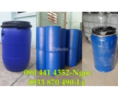 Thùng phuy nhựa 220 lít vận chuyển hóa chất, thùng phuy nhựa 120 lít đựng hóa chất công trình