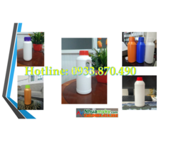 Chai nhựa 500ml vàng, chai nhựa 250ml tròn, chai đựng chất hóa học loãng 100ml