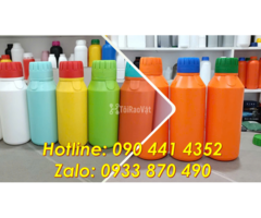 Chai nhựa đựng hóa chất 250ml màu xanh lá, chai nhựa 100m y tế màu trắng