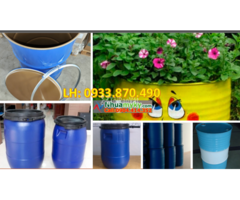 Thùng phuy nhựa 220 lít và thùng phuy sắt 220 lít nắp kín đựng hóa chất