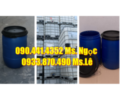 Chuyên thùng phuy nhựa 30 lít hàng nhập, thùng nhựa 50 lít mới, phuy nhựa 60 lít xanh dương