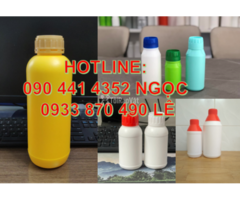 Chai nhựa 250ml trắng đựng hóa chất khử màu, chai nhựa 100ml đựng chất khử tạp chất
