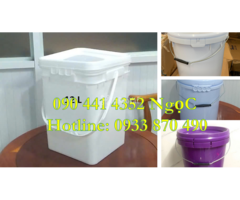 Vỏ thùng đựng sơn 1 lít, thùng sơn 5 lít vàng, vỏ thùng sơn nhựa 10 lít