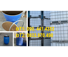 Thùng phuy nhựa nuôi cá 220 lít nắp kín, thùng phuy nhựa 4 đai làm bè
