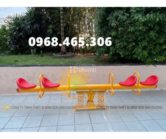bập bênh lò xo 4 chỗ ngồi nhập khẩu, bập bênh sắt trẻ em