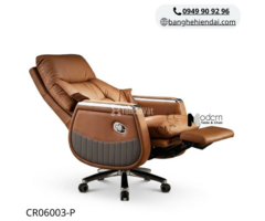 Ghế giám đốc nệm da có gác chân CR06003-P tại HCM