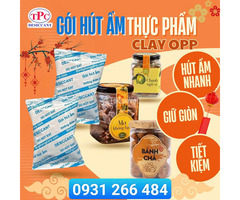 Gói hút ẩm clay opp bảo quản khô gà, khô bò giá xưởng