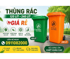 Cung cấp thùng rác nhựa HDPE 120 lít, 240 lít, 660 lít– Giải Pháp Giữ Gìn Môi Trường