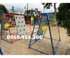 Thang leo sắt mầm non, khung leo trèo vận động mầm non