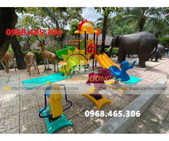 Cầu trượt trẻ em, thang leo xích đu trẻ em ngoài trời - 2