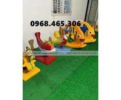 Bập bênh lò xo trẻ em, bập bênh sắt trẻ mầm non, bập bênh thiên nga - 2