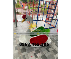 Bập bênh lò xo trẻ em, bập bênh sắt trẻ mầm non, bập bênh thiên nga - 3
