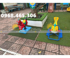 Bập bênh lò xo trẻ em, bập bênh sắt trẻ mầm non, bập bênh thiên nga - 4
