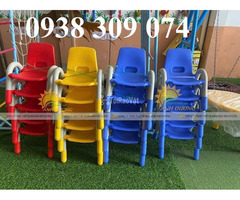 Ghế nhựa mầm non,ghế gỗ mầm non,ghế nhựa có tay vịn nhà trẻ - 3