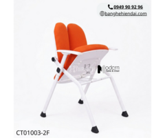 Ghế đào tạo nệm vải tựa lưng đôi gấp gọn CT01003-F tại HCM - 2