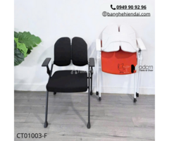 Ghế đào tạo nệm vải tựa lưng đôi gấp gọn CT01003-F tại HCM - 3