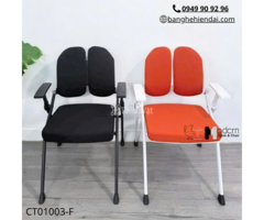 Ghế đào tạo nệm vải tựa lưng đôi gấp gọn CT01003-F tại HCM - 4