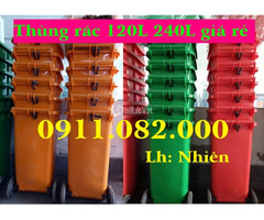Nơi bán thùng rác nhựa giá rẻ hàng chất lượng- thùng rác 120l 240l siêu dầy- lh 0911082000