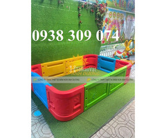 Nhà banh nhựa lắp ráp trẻ em, quây bóng nhựa mầm non