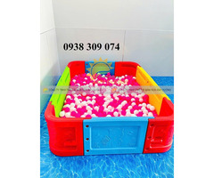 Nhà banh nhựa lắp ráp trẻ em, quây bóng nhựa mầm non - 3