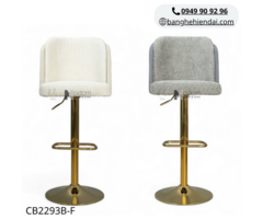 Ghế bar nệm vải hai lớp chân thép màu vàng CB2293B-F tại HCM