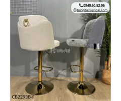 Ghế bar nệm vải hai lớp chân thép màu vàng CB2293B-F tại HCM - 3