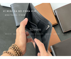 VÍ DA BÒ CHÂN KIM - SIZE NHỎ GỌN - BÁN SỈ TIÊU CHUẨN XUẤT KHẨU - 4