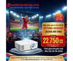 Bùng nổ doanh thu mùa world cup 2026 cùng Máy chiếu Optoma HD30HDR