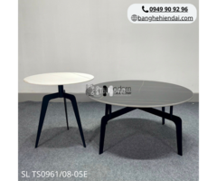 Bộ bàn trà cặp đôi mặt đá tròn chân sắt SL TS0961/08-05E tại HCM