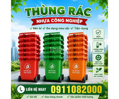 Chuyên Cung Cấp Thùng Rác Cho đại lý, công ty- lh 0911082000 mua thùng rác 120L 240L