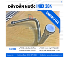 Dây dẫn nước inox, dây cấp nước nóng lạnh inox, dây dẫn nước inox chịu nhiệt, dây dẫn nước mềm - 3