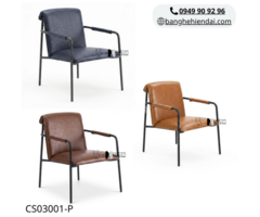 Ghế sofa cafe nệm da có tay vịn CS03001-P tại HCM