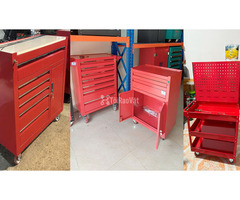 Xe đẩy 3 ngăn – Bảng treo khay nhựa KT: 738×570, Xe đẩy - 2