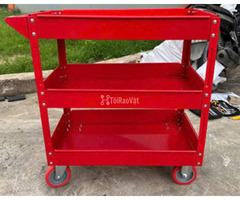 Xe đẩy 3 ngăn – Bảng treo khay nhựa KT: 738×570, Xe đẩy - 4