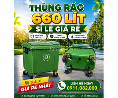 Thùng rác nhựa HDPE cao cấp- thùng rác 120L 240 giá rẻ tận kho-Sỉ toàn quốc- lh 0911082000 - 2