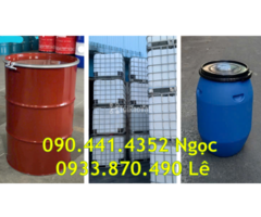 Thùng phuy nhựa 150 lít đai sắt, thùng phuy nhựa 220 lít làm bè, vận chuyển hàng hóa