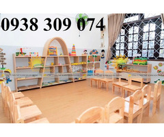 Kệ gỗ mầm non, kệ gỗ mầm non montessori - 3
