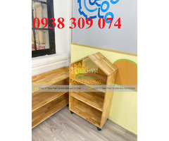 Kệ gỗ mầm non, kệ gỗ mầm non montessori - 4