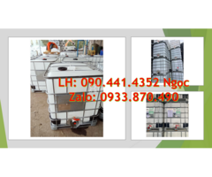 Vỏ thùng nhựa 1000 lít đựng nước sạch, bồn nhựa 1 khối đựng hóa chất - 2