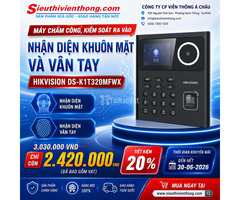 [Giảm 20%] Máy Chấm Công, Kiểm Soát Ra Vào Hikvision DS-K1T320MFWX Chính Hãng Giá Tốt