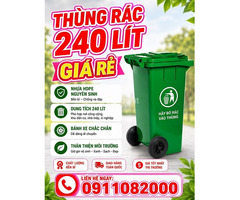 Sỉ lẻ thùng rác nhựa, thùng rác 120l – 240l – 660l giá tốt- lh 0911082000- nơi bán thùng rác giá rẻ - 2