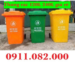 Sỉ lẻ thùng rác nhựa, thùng rác 120l – 240l – 660l giá tốt- lh 0911082000- nơi bán thùng rác giá rẻ - 3