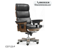 Ghế chủ tịch nệm da lưng gỗ cao cấp CD7123-P tại HCM
