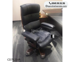 Ghế chủ tịch nệm da lưng gỗ cao cấp CD7123-P tại HCM - 2