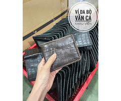 Ví da bò thật vân cá - có bảo hành - 3