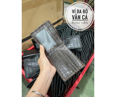 Ví da bò thật vân cá - có bảo hành - 4